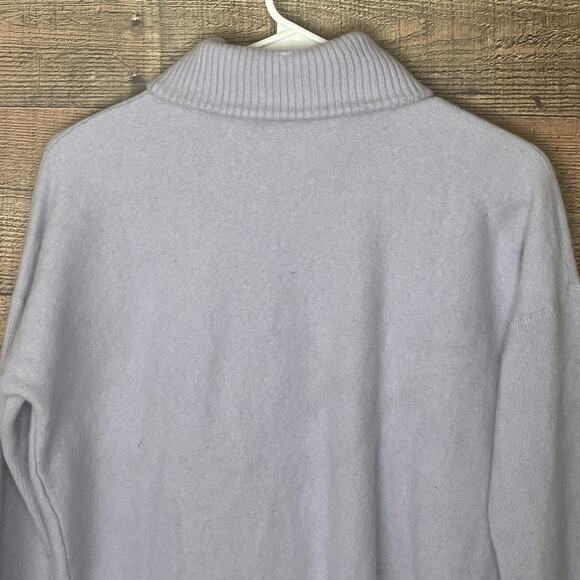 Mila Owen Wool Cashmere Turtleneck Sweater Pocket Lavender Purple Size Small - Picture 8 of 9